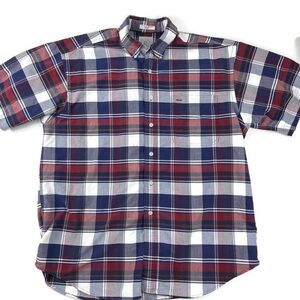 River Brand Mens Button Down Shirt Red Plaid Large